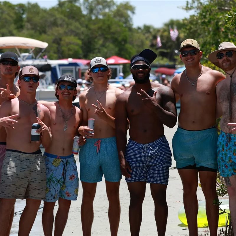 Locals gathered along the water in Fort Pierce